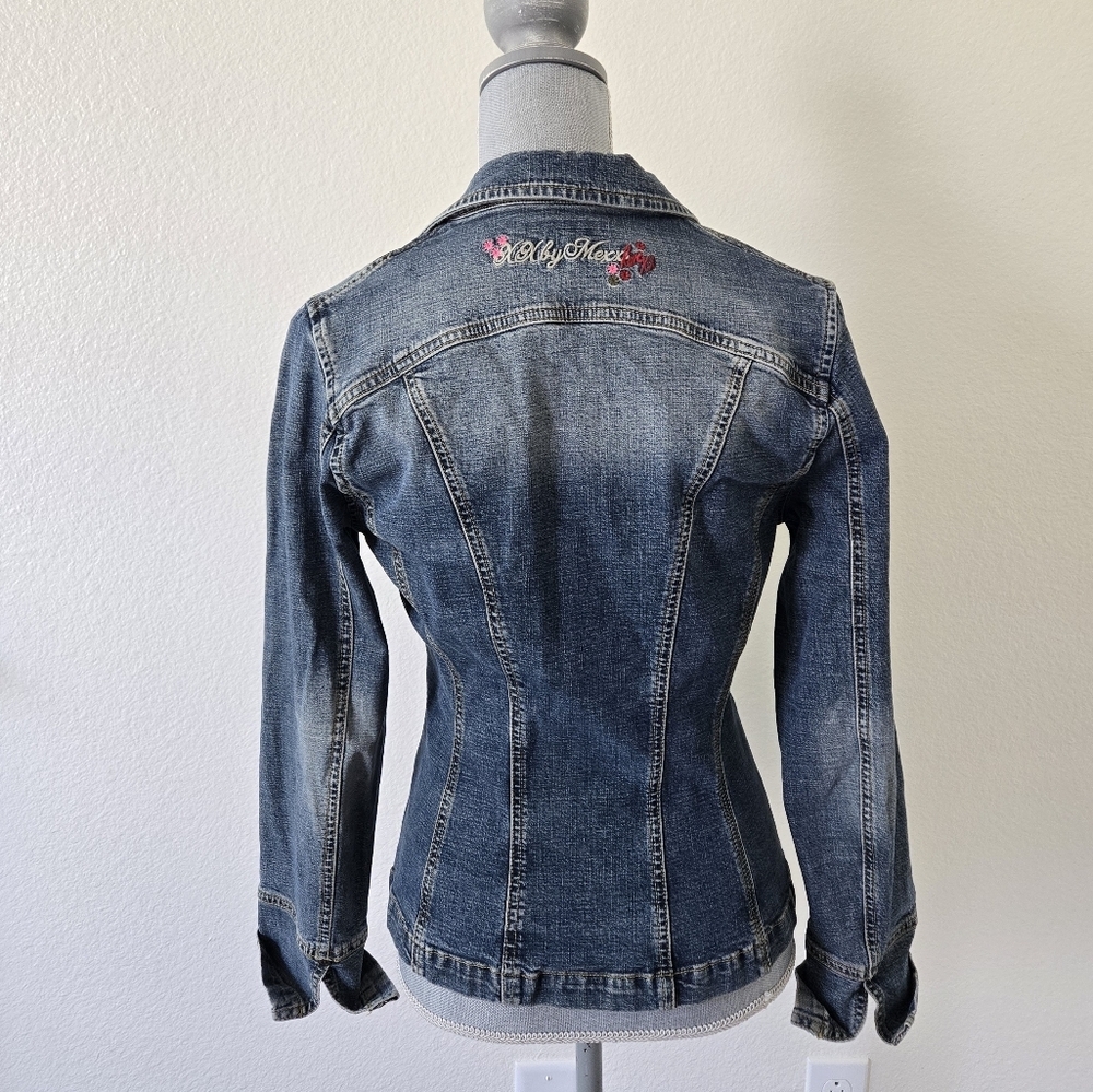 Vintage Y2K Miss Sixty‎ Jean Blue Denim Fitted Jacket Size Medium - Picture 8 of 16